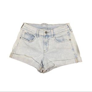 High Waist Shorts Light Denim Vintage Look